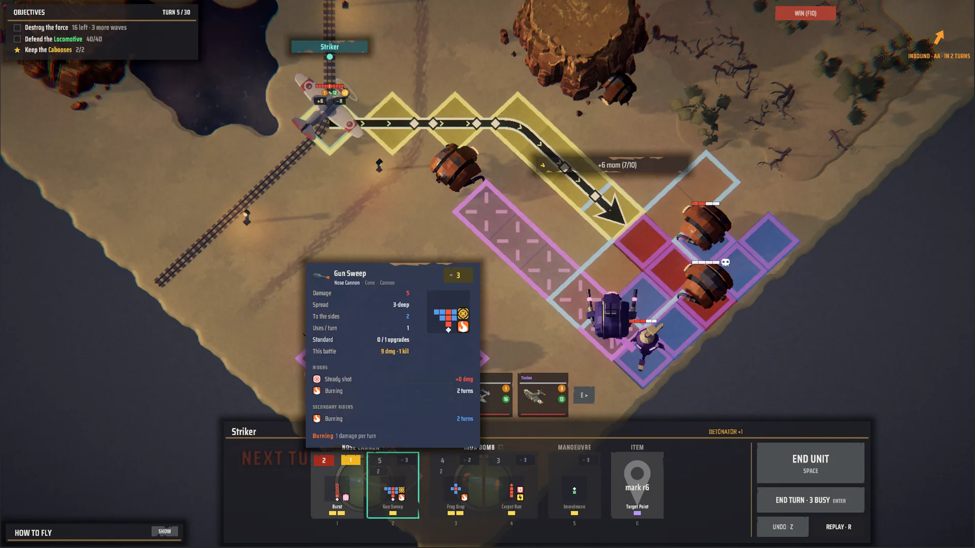ROLL IN - planning a long route into a cannon sweep