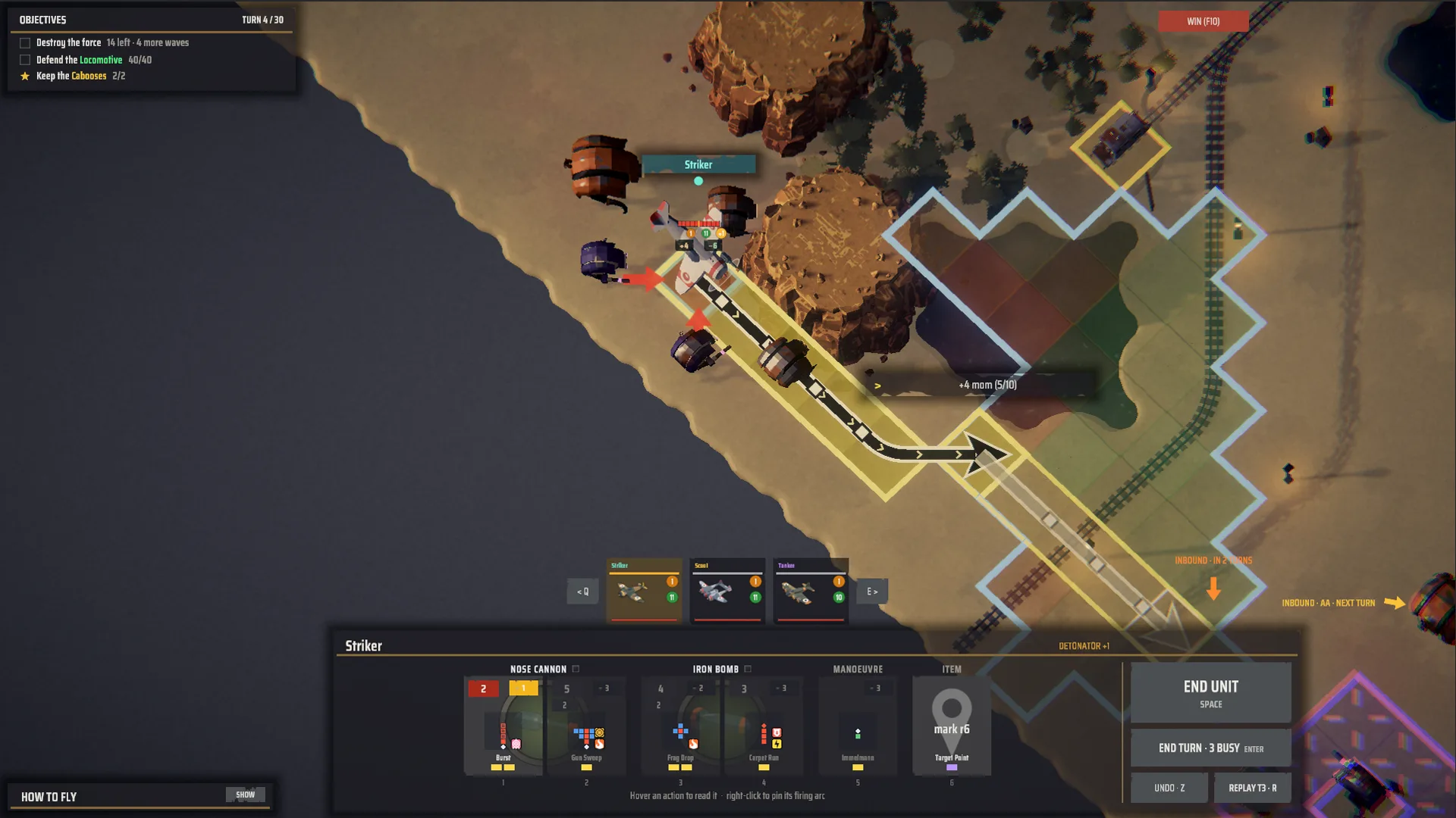 ROLL IN - enemy machines showing their next moves around a fighter